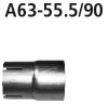 Bastuck A63-55.5/90 Audi A4 B8 / A5 B8 A4/A5 B8 (ab B. 2008) 4 Zyl. Benziner Turbo 2 Endschalldämpfe