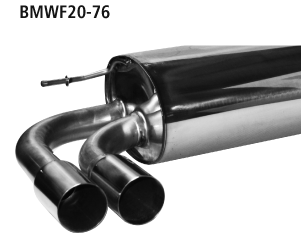 Bastuck BMWF20-76 BMW 1er F20/F21 (inkl. M135i / M140i) 1er F20/F21 2.0l Turbo Endschalldämpfer mit