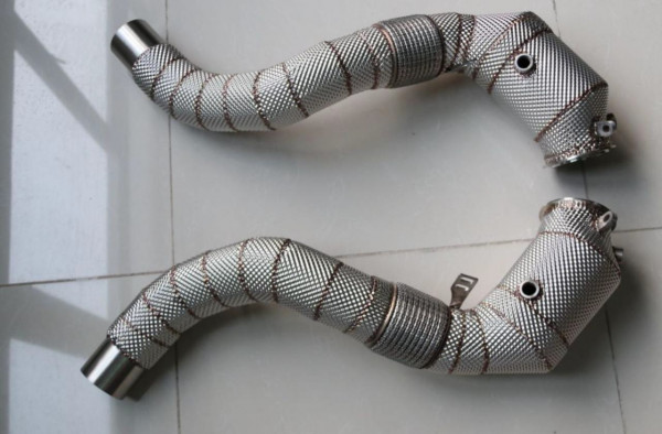 EXH Downpipe V4 BMW 750iX / 750LiX G11 G12 N63B - 10/20 200 Zellen