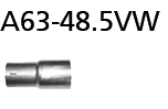 Bastuck A63-48.5VW BMW 1er E88 118i / 120i E88 Cabrio Adapter Komplettanlage auf Serienanlage auf Ø