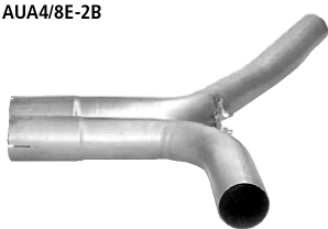 Bastuck AUA4/8E-2B Audi A4 / S4 B6/B7 A4 B6/B7 (Bj. 2000-2008) 6 Zyl. 2WD außer Diesel Limousine, Av