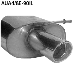 Bastuck AUA4/8E-90IL Audi A4 / S4 B6/B7 A4 B6/B7 (Bj. 2000-2008) 4 Zyl. 2WD incl. Turbo Limousine, A