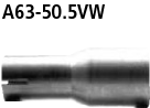 Bastuck A63-50.5VW Audi A3 8L / S3 8L A3 8L nicht Quattro Adapter Endschalldämpfer auf Serienanlage