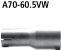 Bastuck A70-60.5VW Audi TT TT 8J 1.8l / 2.0l Turbo Adapter Endschalldämpfer auf Serienanlage auf Ø 6