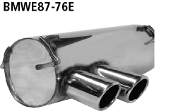 Bastuck BMWE87-76E BMW 1er E81 / 1er E87 130i Endschalldämpfer mit Doppel-Endrohr 2 x Ø 76 mm einger
