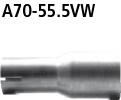 Bastuck A70-55.5VW Peugeot 308 308 Limousine Diesel Adapter Endschalldämpfer auf Serie auf Ø 55.5 mm