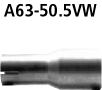 Bastuck A63-50.5VW Audi A4 B5 A4 B5 + Avant nicht Quattro Bj. 1994-2000 Adapter Endschalldämpfer auf