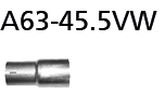 Bastuck A63-45.5VW Audi A1 8X A1 8X 1.2l Turbo / Diesel Adapter Endschalldämpfer auf Serienanlage au