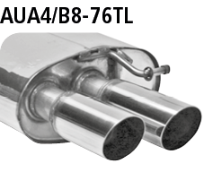 Bastuck AUA4/B8-76TL Audi A4 B8 / A5 B8 A4/A5 B8 (ab B. 2008) 4 Zyl. Diesel 2 Endschalldämpfer LH+RH