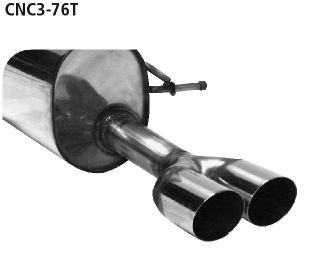 Bastuck CNC3-76T Citroen C3 / DS3 C3 / DS3 Benziner VTI Endschalldämpfer mit Doppel-Endrohr 2 x Ø 76