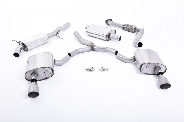 Milltek SSXAU609 Cat-back Dual 100mm GT100 passend für: Audi A4 2.0 TFSI B9 Quattro Saloon & Avant (