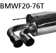Bastuck BMWF20-76T BMW 1er F20/F21 (inkl. M135i / M140i) 1er F20/F21 1.6l Turbo Endschalldämpfer mit