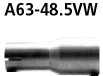 Bastuck A63-48.5VW BMW 1er E81 / 1er E87 118d / 120d Adapter Komplettanlage auf Serienanlage auf Ø 4