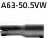 Bastuck A63-50.5VW Citroen C2 Adapter Komplettanlage auf Kat oder Endschalldämpfer auf Serienanlage