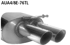 Bastuck AUA4/8E-76TL Audi A4 / S4 B6/B7 A4 B6/B7 (Bj. 2000-2008) 6 Zyl. Quattro Limousine, Avant (8E