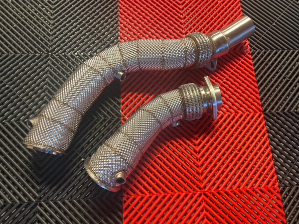 EXH Downpipe V3.3 3" BMW S55 F87 M2C M3 / M4 F80 F82 F83 Kat Ersatz Hitzeschutz neue Version