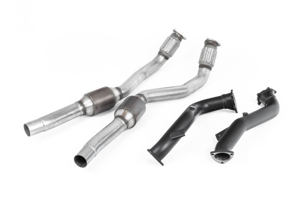 Milltek SSXAU554 Large Bore Downpipes and Hi-Flow Sports Cats - Audi S6 4.0 TFSI C7 quattro (2012 -