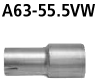 Bastuck A63-55.5VW Ford Focus 1 Focus 1 Turnier (Bj. 1998-2004) Adapter Endschalldämpfer auf Seriena