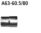 Bastuck A63-60.5/80 Audi S4 B8 / S5 B8 Audi S4 / S5 B8 (ab B. 2008) Adapter Komplettanlage auf Seri