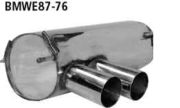 Bastuck BMWE87-76 BMW 1er E81 / 1er E87 130i Endschalldämpfer mit Doppel-Endrohr 2 x Ø 76 mm ohne M-