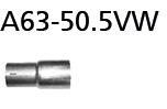 Bastuck A63-50.5VW Volkswagen Golf 6 Golf 6 (außer 2,0l Turbo) Adapter Endschalldämpfer auf Serienan