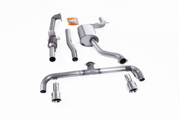 Milltek SSXVW152 Turbo-back including Hi-Flow Sports Cat Dual 100mm GT100 passend für: Volkswagen Go