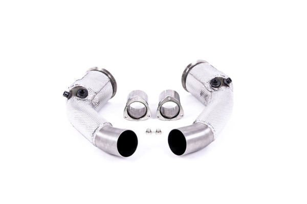 Milltek SSXAU910 Large Bore Downpipes and Hi-Flow Sports Cats - Audi S8 D5 4.0 TFSI V8 Saloon / Sed