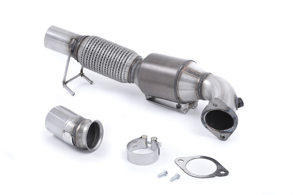 Milltek SSXFD193 Large Bore Downpipe and Hi-Flow Sports Cat 76.2 passend für: Ford Focus Mk3 RS 2.3-