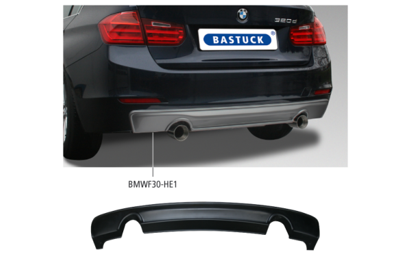 Bastuck BMWF30-HE1 BMW 3er F30/F31 Heckschürzenansatz mit Ausschnitt für 2 x Einfach-Endrohr nur für