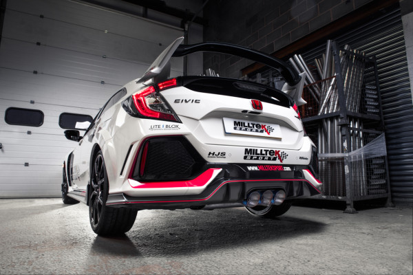 Milltek SSXHO243 Cat-back Triple 100mm GT100 - Honda Civic Type R FK8 2.0 i-VTEC (Both OPF/GPF & Non