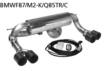 Bastuck BMWF87/M2-K/Q85TR/C BMW 2er M2 M2 (F87) Endschalldämpfer mit Doppel-Endrohr Carbon 2 x Ø 85