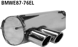 Bastuck BMWE87-76EL BMW 1er E81 / 1er E87 123d Endschalldämpfer mit Doppel-Endrohr 2 x Ø 76 mm einge