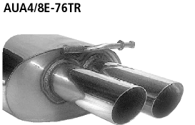 Bastuck AUA4/8E-76TR Audi A4 / S4 B6/B7 A4 B6/B7 (Bj. 2000-2008) 6 Zyl. 2WD außer Diesel Limousine,