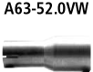 Bastuck A63-52.0VW BMW 3er E46 Compact 316i / 318i / 320i Compact Adapter Endschalldämpfer auf Serie