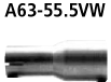 Bastuck A63-55.5VW BMW 1er E81 / 1er E87 116i / 118i / 120i ab Bj. 02/2007 Adapter Komplettanlage a