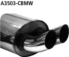 Bastuck A3503-CBMW BMW 3er E36 Compact 316i / 318i Compact Endschalldämpfer DTM mit Doppel-Endrohr 2
