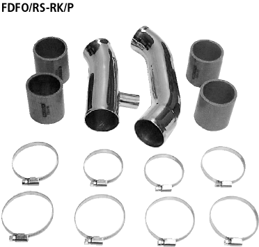 Bastuck FDFO/RS-RK/P Ford Focus 1 Focus 1 RS (Bj. 2002-2004) Power Rohrkit inkl. blaue Verbindungssc