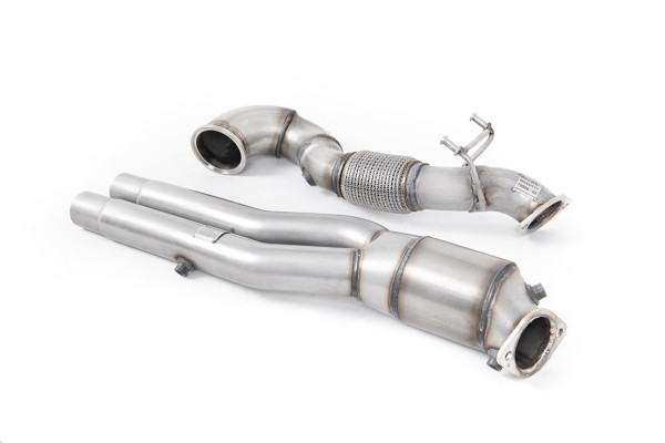 Milltek SSXAU818 Large Bore Downpipe and Hi-Flow Sports Cat - Audi RS3 Saloon / Sedan 400PS (8V MQB