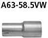 Bastuck A63-58.5VW Ford Focus 1 Focus 1 Schrägheck ST 170 (Bj. 2002-2004) Adapter Endschalldämpfer a