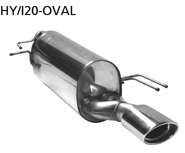 Bastuck HY/I20-OVAL Hyundai i20 i20 GB inkl. Sport Endschalldämpfer mit Einfach-Endrohr 1x Oval 120x