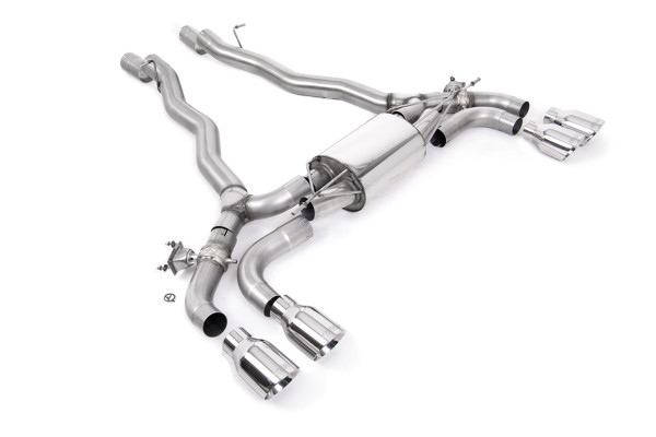 Milltek SSXBM1174 Axle Back Quad 100mm GT100 passend für: BMW 5 Series M5 & M5 Competition 4.4l Twin