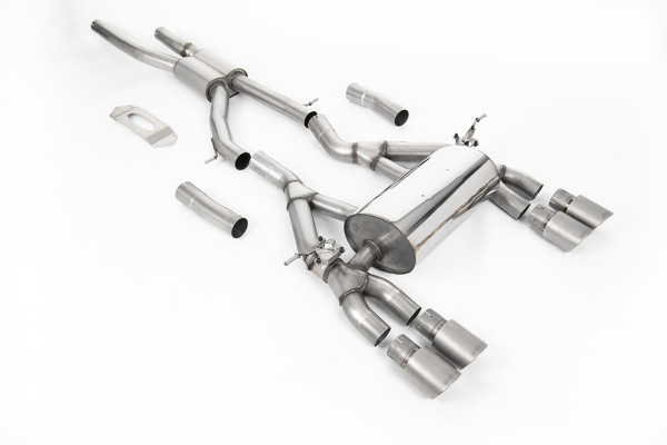 Milltek SSXBM1119 Cat-back Quad 90mm GT90 - BMW 3 Series F80 M3 & M3 Competition Saloon (OPF/GPF Mod