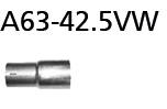 Bastuck A63-42.5VW BMW Mini R56 Mini R56 One / Cooper Diesel Adapter Endschalldämpfer auf Serienanla