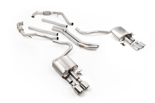 Milltek SSXAU1156 Cat-back Quad 100mm GT100 passend für: Audi S5 3.0 V6 Turbo Coupe Only B9 (NON GPF