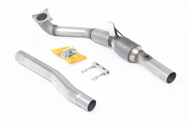 Milltek SSXAU1046 Cast Downpipe with HJS High Flow Sports Cat - Audi TT Mk2 TTS quattro (2008 - 201