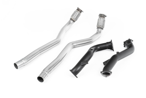 Milltek SSXAU555 Large-bore Downpipes and Cat Bypass Pipes - Audi S6 4.0 TFSI C7 quattro (2012 - 20