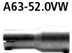 Bastuck A63-52.0VW BMW 1er E81 / 1er E87 118d / 120d Adapter Komplettanlage auf Serienanlage auf Ø 5
