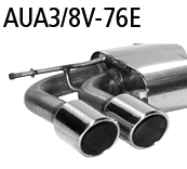 Bastuck AUA3/8V-76E Audi A3 8V / S3 8V Audi A3 8V Diesel Endschalldämpfer mit Doppel-Endrohr LH, 2 x