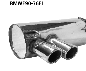 Bastuck BMWE90-76EL BMW 3er E92 / 3er E93 316d / 318d / 320d Coupé(E92), Cabrio (E93) Endschalldämpf