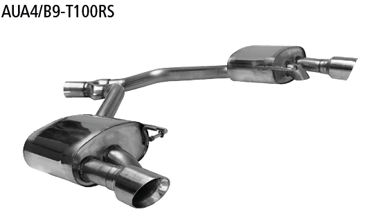 Bastuck AUA4/B9-T100RS Audi A4 B9 / A5 F5 TFSI A4 B9 Quattro ab 2015 / A5 F5 Quattro ab 2016 Endsch